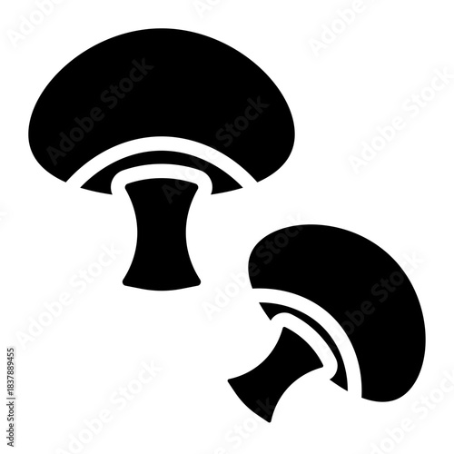 Mushrooms icons . Mushroom stem and cap, thin line design. The body of the fungus, linear symbols collection.. isolated vector illustration.