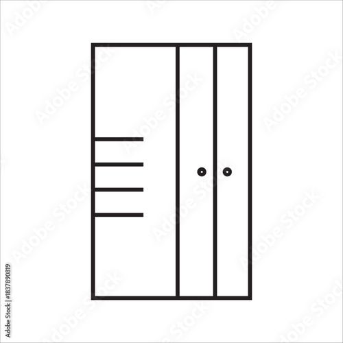  wardrobe icon illustration element design with background