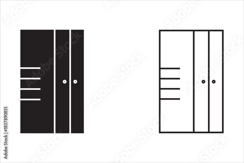  wardrobe icon illustration element design with background