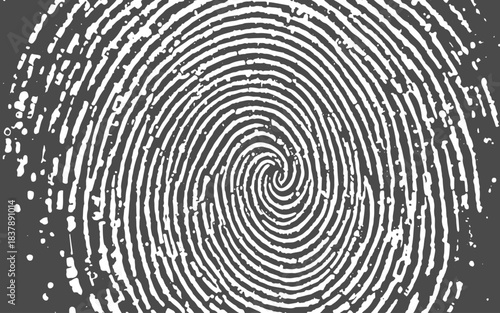 fingerprint on black background