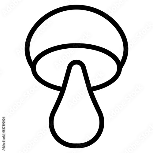 Mushrooms icon. Mushroom stem and cap, thin line design. The body of the fungus, linear symbols collection. isolated vector illustration.