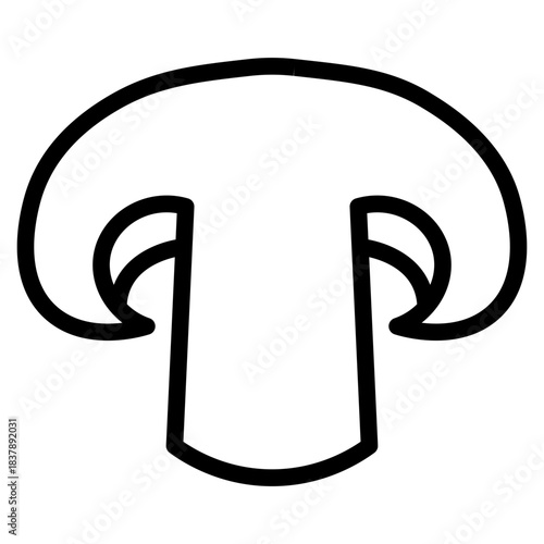 Mushrooms icon. Mushroom stem and cap, thin line design. The body of the fungus, linear symbols collection. isolated vector illustration.
