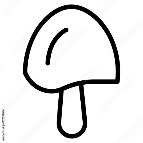 Mushrooms icon. Mushroom stem and cap, thin line design. The body of the fungus, linear symbols collection. isolated vector illustration.