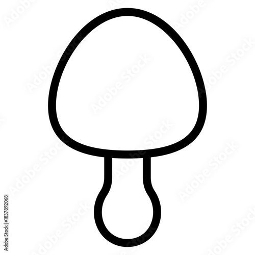 Mushrooms icon. Mushroom stem and cap, thin line design. The body of the fungus, linear symbols collection. isolated vector illustration.