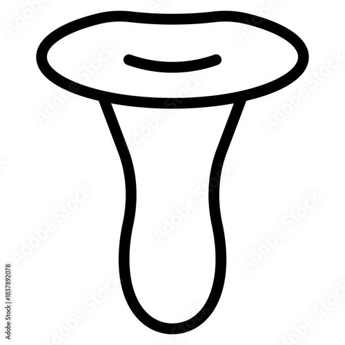 Mushrooms icon. Mushroom stem and cap, thin line design. The body of the fungus, linear symbols collection. isolated vector illustration.