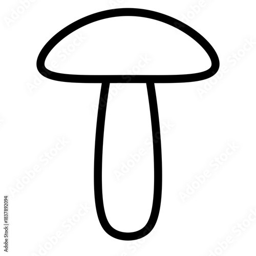 Mushrooms icon. Mushroom stem and cap, thin line design. The body of the fungus, linear symbols collection. isolated vector illustration.
