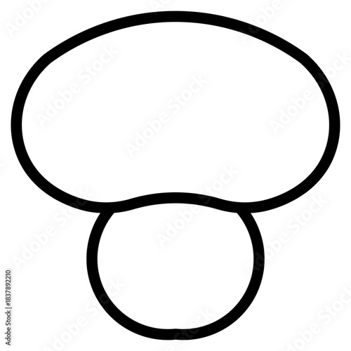 Mushrooms icon. Mushroom stem and cap, thin line design. The body of the fungus, linear symbols collection. isolated vector illustration.