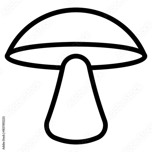 Mushrooms icon. Mushroom stem and cap, thin line design. The body of the fungus, linear symbols collection. isolated vector illustration.