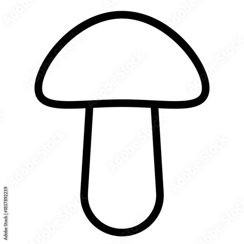 Mushrooms icon. Mushroom stem and cap, thin line design. The body of the fungus, linear symbols collection. isolated vector illustration.