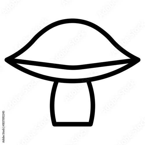 Mushrooms icon. Mushroom stem and cap, thin line design. The body of the fungus, linear symbols collection. isolated vector illustration.