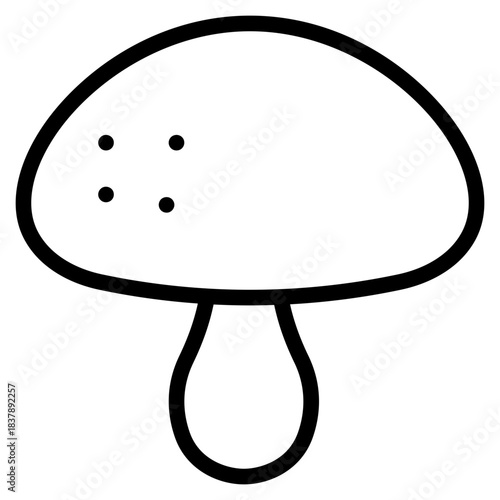 Mushrooms icon. Mushroom stem and cap, thin line design. The body of the fungus, linear symbols collection. isolated vector illustration.