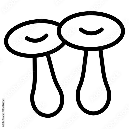 Mushrooms icon. Mushroom stem and cap, thin line design. The body of the fungus, linear symbols collection. isolated vector illustration.