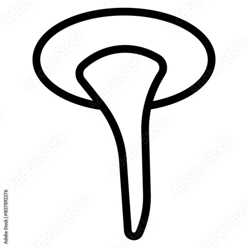 Mushrooms icon. Mushroom stem and cap, thin line design. The body of the fungus, linear symbols collection. isolated vector illustration.