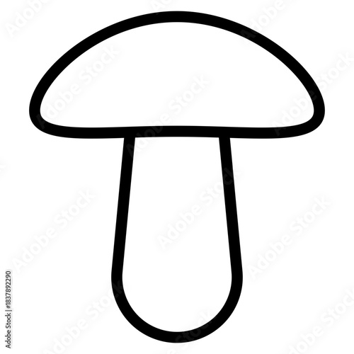 Mushrooms icon. Mushroom stem and cap, thin line design. The body of the fungus, linear symbols collection. isolated vector illustration.