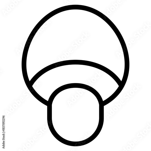 Mushrooms icon. Mushroom stem and cap, thin line design. The body of the fungus, linear symbols collection. isolated vector illustration.