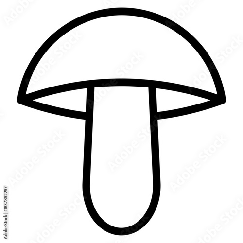 Mushrooms icon. Mushroom stem and cap, thin line design. The body of the fungus, linear symbols collection. isolated vector illustration.