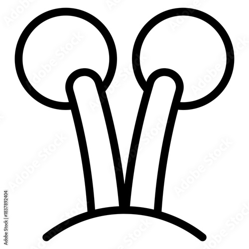 Mushrooms icon. Mushroom stem and cap, thin line design. The body of the fungus, linear symbols collection. isolated vector illustration.