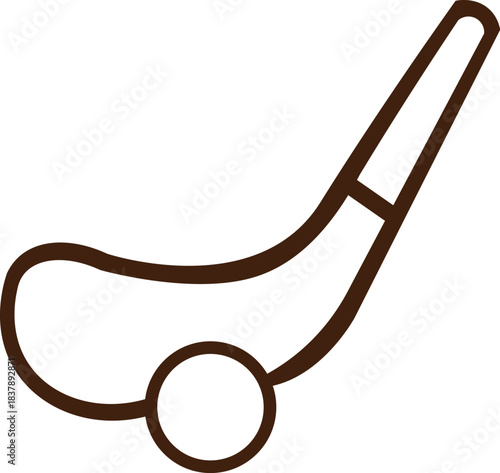 Golf club and ball icon white