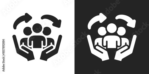 Inclusive Icon In Black And White Glyph Style