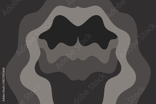 Abstract illustration with dark waves. Waves wallpaper.