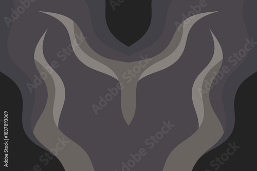 Abstract illustration with dark waves. Waves wallpaper.
