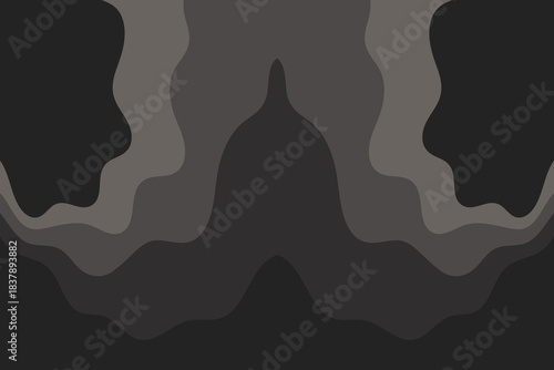 Abstract illustration with dark waves. Waves wallpaper.