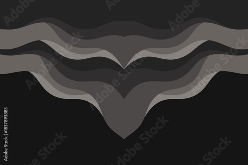 Abstract illustration with dark waves. Waves wallpaper.