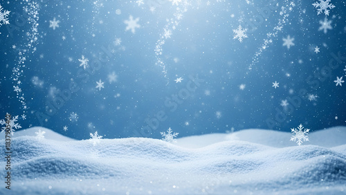 Wallpaper Mural Winter wonderland background with snowdrifts and falling snowflakes creating a festive scene Torontodigital.ca