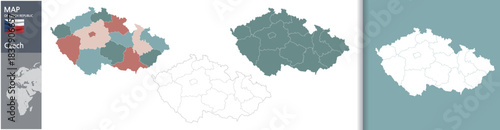 Czech Republic Regional Map Illustration