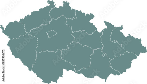 Czech Republic Regional Map Illustration
