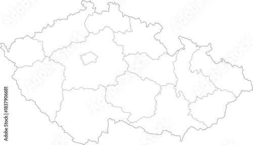Czech Republic Regional Map Illustration
