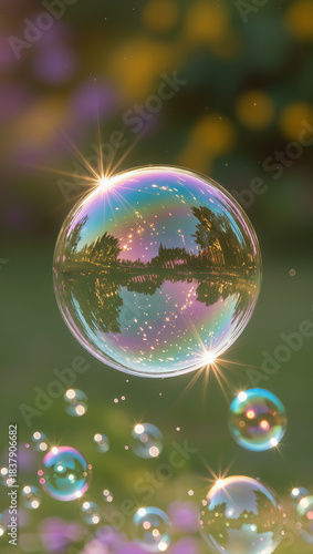 Wallpaper Mural bubble party in summer. macro photo. Torontodigital.ca