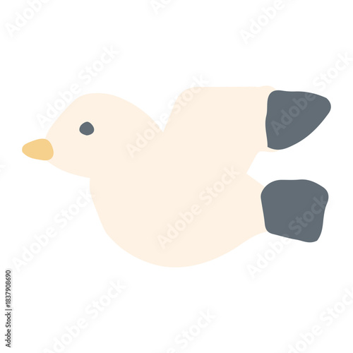 海のなかまたちシリーズ｜カモメ / Seagull (Cute Simple Illustration)