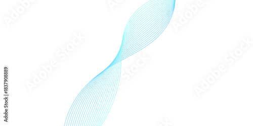 Abstract blue wave vector illustration featuring a flowing curve design with gradient lines and motion texture for a professional business technology wallpaper backdrop