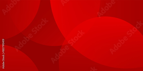 Abstract red background with circles. Dynamic shapes composition. Vector  pattern nice