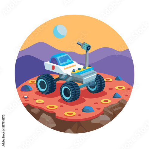 Space Rover Exploration Icon