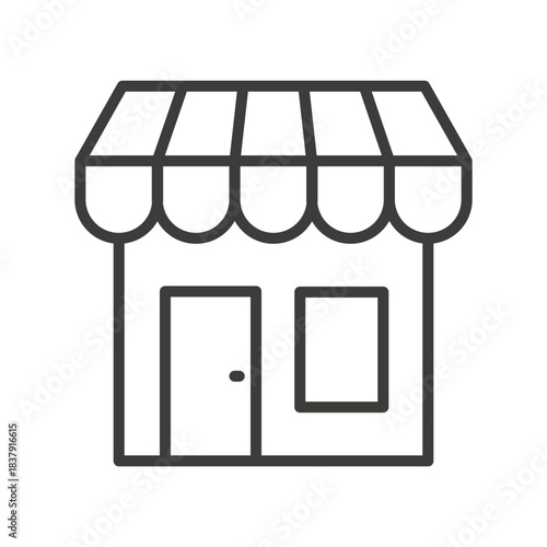 Store building icon web illustration