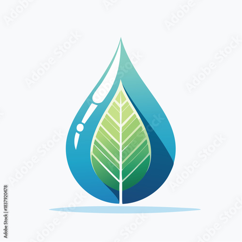 Goutte d’eau stylisée symbole d’économie et durabilité