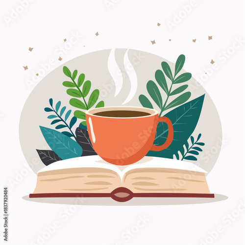 Scène vectorielle de détente et slow life stylisée