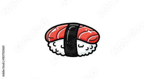 Delicious Salmon Nigiri Sushi Japanese Cuisine Delicacy.