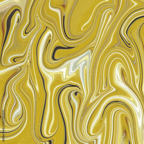 A luxurious abstract gold swirl texture with flowing molten shapes, creating a radiant art background perfect for elegant modern designs.