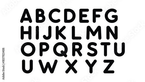 Alphabet letters brown font chocolate style learning education