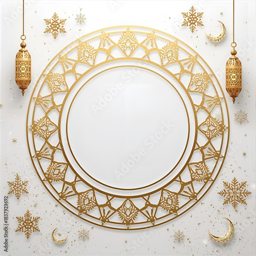 round frame with ornament