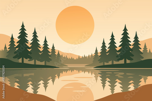 City skyline silhouette with bright sunburst