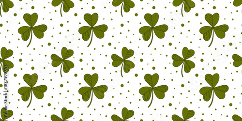 Floral St. Patrick's Day background. Design for wallpaper, wrapping paper, backgrounds, textile prints