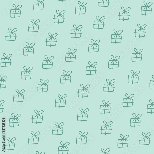 Hand drawn boxes seamless pattern