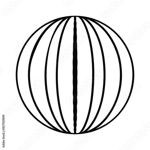 Round barrel cactus line art minimalist desert plant illustrated in clean lines Vector illustration