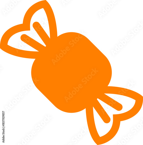 Candy sweets icon in colorful flat line style featuring confection, dessert, treat, bonbon, sugar, snack and related synonym elements for holiday graphics, packaging, party design and decoration