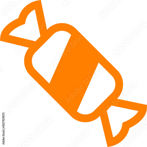 Candy sweets icon in colorful flat line style featuring confection, dessert, treat, bonbon, sugar, snack and related synonym elements for holiday graphics, packaging, party design and decoration