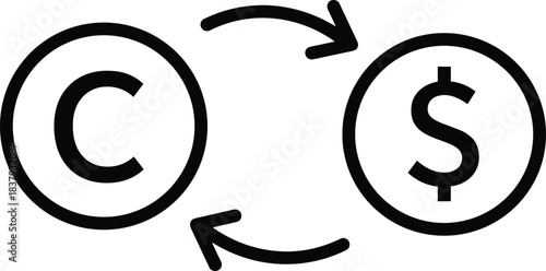 Copyright to Cash Cycle, Intellectual Property Monetization, Royalty Revenue Flow, Creative Rights Converted to Earnings, Copyright Monetization Icon Vector Concept